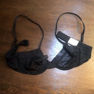 😺 Calvin Klein black floral lace seamless bra 34B